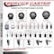 Service Caster 3.5'' Maroon Poly Wheel Swivel 1-7/8'' Expanding Stem Caster Set 2 Brakes, 4PK SCC-EX20S3514-PPUB-MRN-2-TLB-2-178 - alternate 5